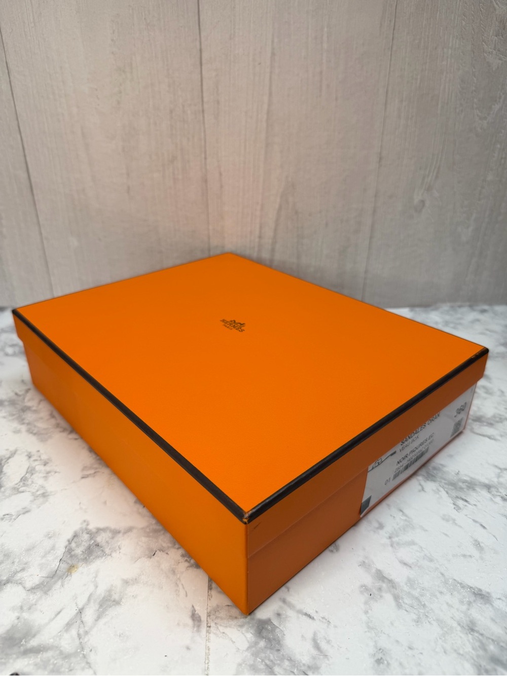 Hermes Medium orange empty shoe / sandals box 
9”x11”x3”